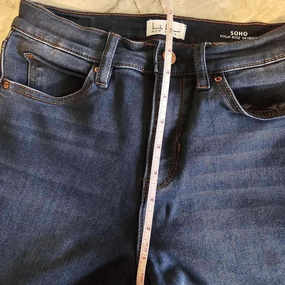 Nicole Miller Womens Medium Blue Stretch SOHO High Rise Skinny Jeans Sz 4 - Picture 6 of 7